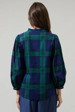 Harrisville Plaid Button Up Top