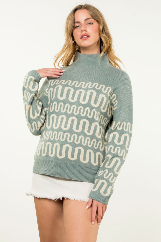 Pattern Knit Sweater