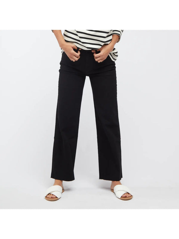 Aberdeen Ankle Crop High Rise Jean, Black