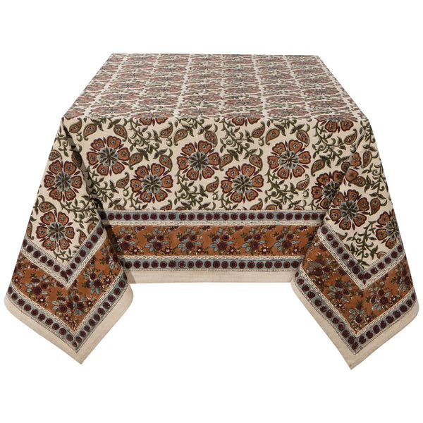 Elysian Block Print Tablecloth 60 X 90 Inch