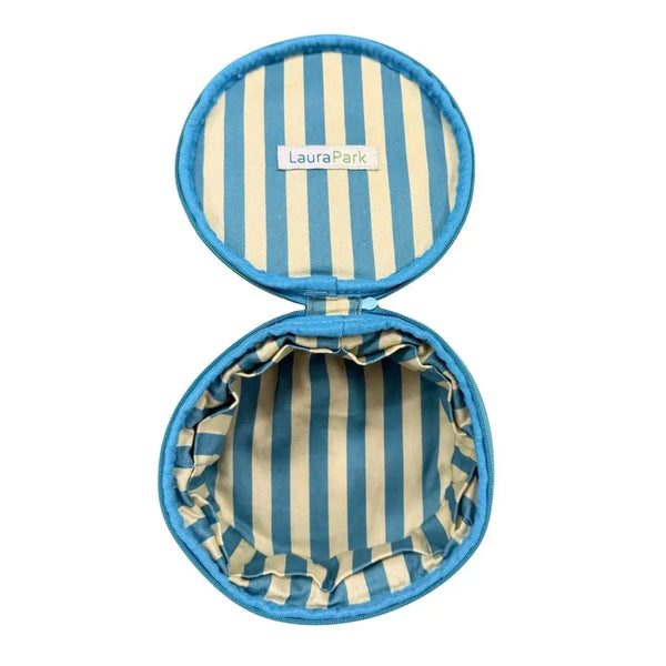 Rosemary Indigo Round Jewelry Case