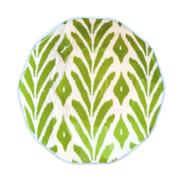 Petite Frond Green Ceramic Ring Dish