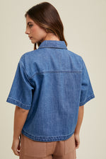 Denim Button-Up Shirt