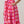 Darvy Pink & Orange Checker Cileah Collared Maxi Dress