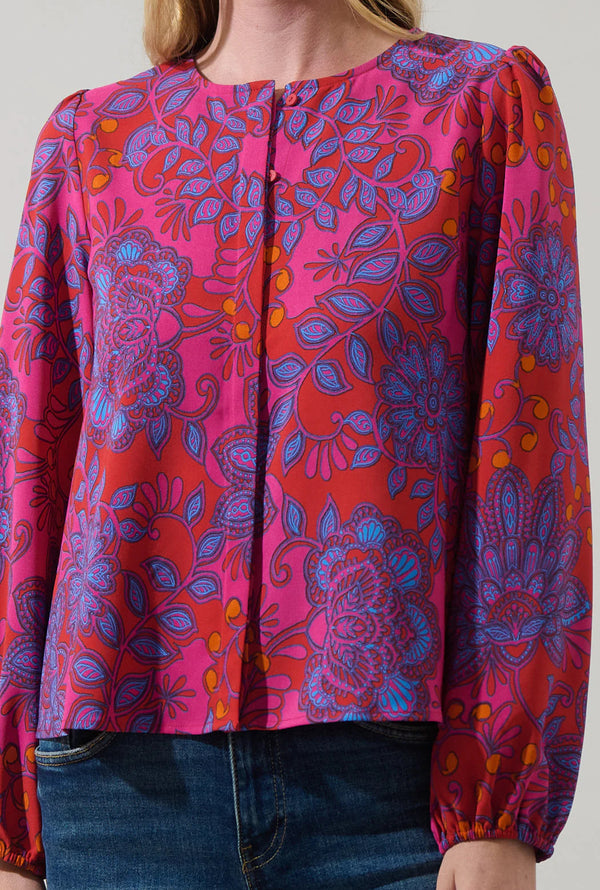 Darret Floral Marwa Long Sleeve Blouse