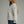 Grey Stripe Long Sleeve Sweater w Contrast Ribbed Trim Neck