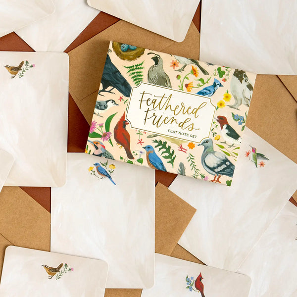 Feathered Friends Birds Flat Note Set
