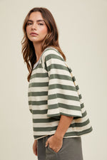 Boxy Stripe Knit Top