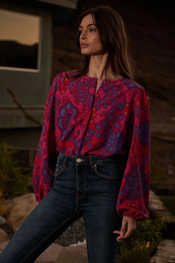Darret Floral Marwa Long Sleeve Blouse