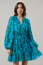 Amren Floral Paxton Balloon Sleeve Dress