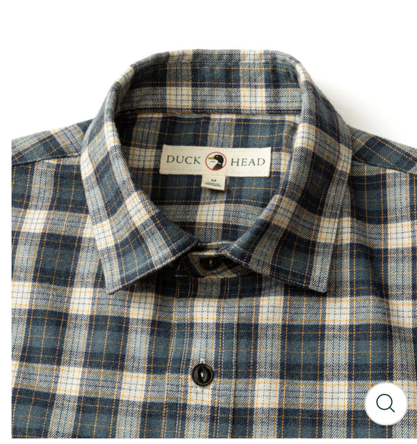 Performance Flannel Sport Shirt - Graphite Blue