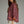 Wine Floral Print ¾ Sleeve Top w Contrast Trim
