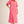 Roll Up Fuchsia Sleeves Button Down Dress