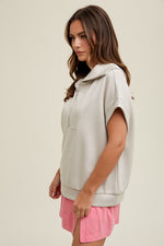 Scuba Half-Zip Top: Bone