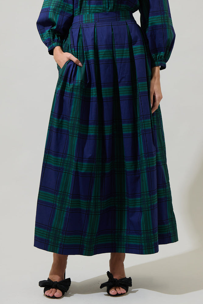 Harrisville Plaid A-Line Maxi Skirt