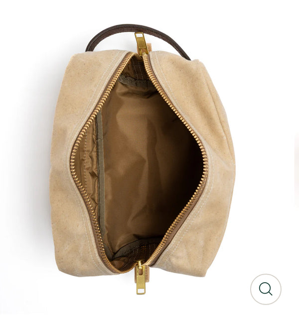 Waxed Canvas Dopp Kit - Natural
