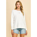 Boat Neck Sweater Pullover - Ivory