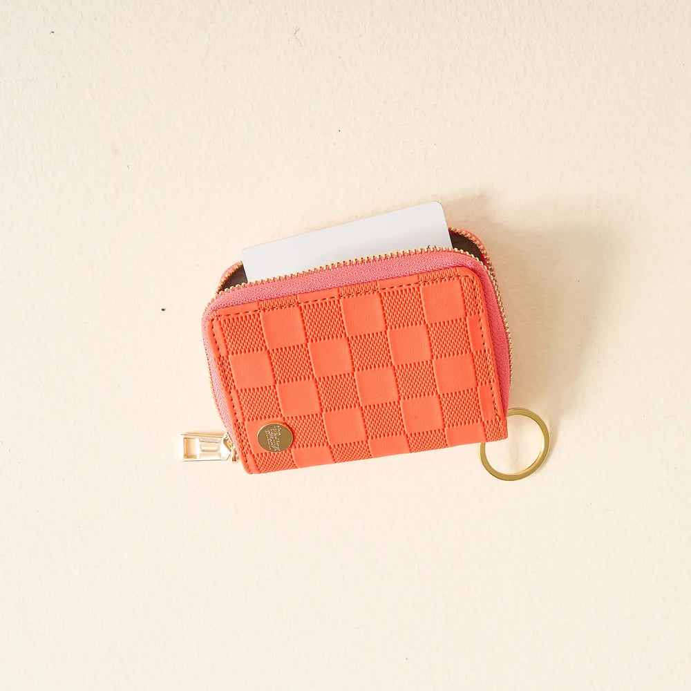 Zip Around Wallet-Orange Check