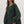 Green Knitted Round Neck Sweater w Cable Knit Sleeves