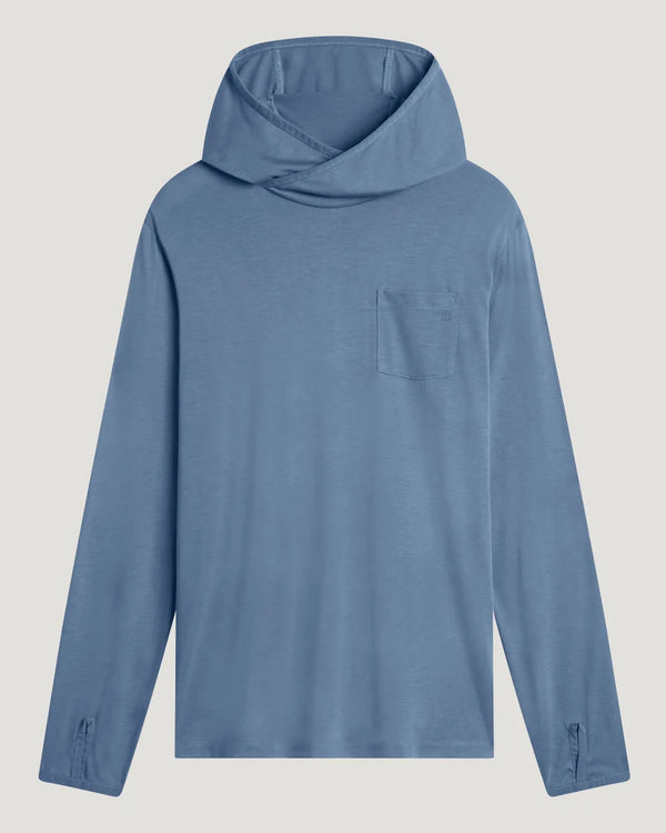 Men's Bamboo Lightweight Hoodie - Pacific Blue
