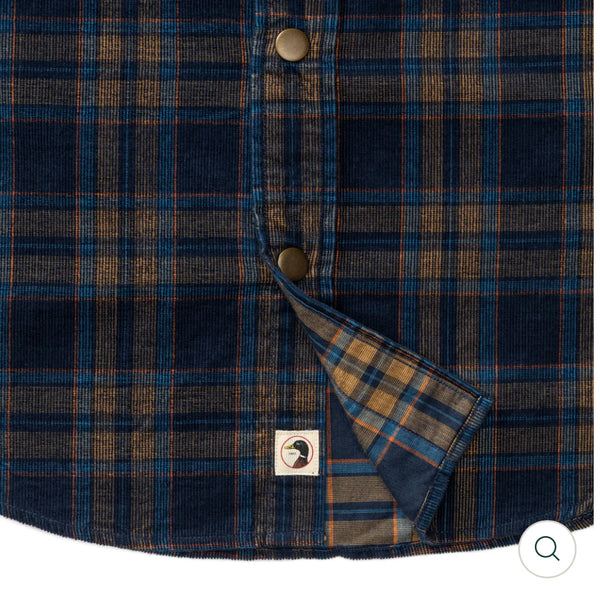 Corduroy Plaid Snap Shirt
Cavern Plaid Maritime Blue