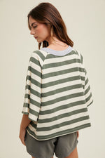 Boxy Stripe Knit Top