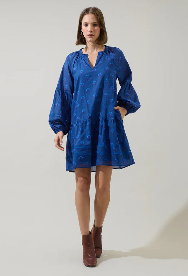Briza Medallion Ivonna Shift Mini Dress