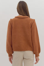 Round Neck Knit Sweater Ginger