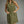 Olive Sleeveless Mini Dress w Contrast Piping
