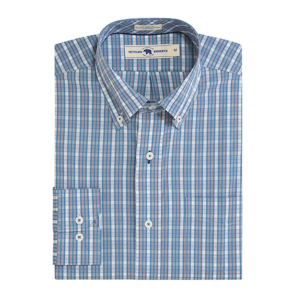 Chalmers Classic Fit Quad Shirt - Captains Blue