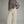 Brown & Ecru Long Puff Sleeve Top w Ruffle High Neckline