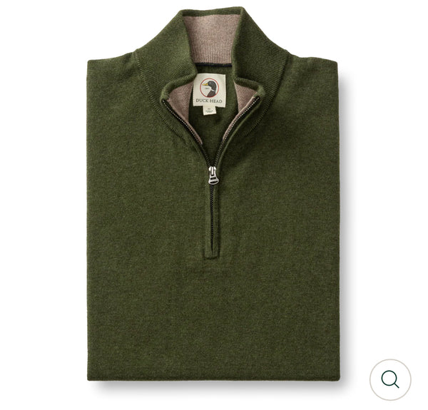 Ridley 1/4 Zip Sweater Deep Olive