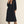 Black Long Sleeves Midi Dress w Color Contrast & Front Zip Up