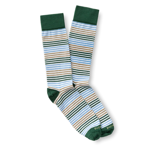 Multi Striped Sock - Hunter Green