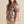 Ecru & Floral Print Puff Sleeve Top featuring Contrast Binding