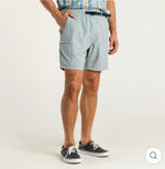 7" On The Fly Performance Short: Quarry Grey
