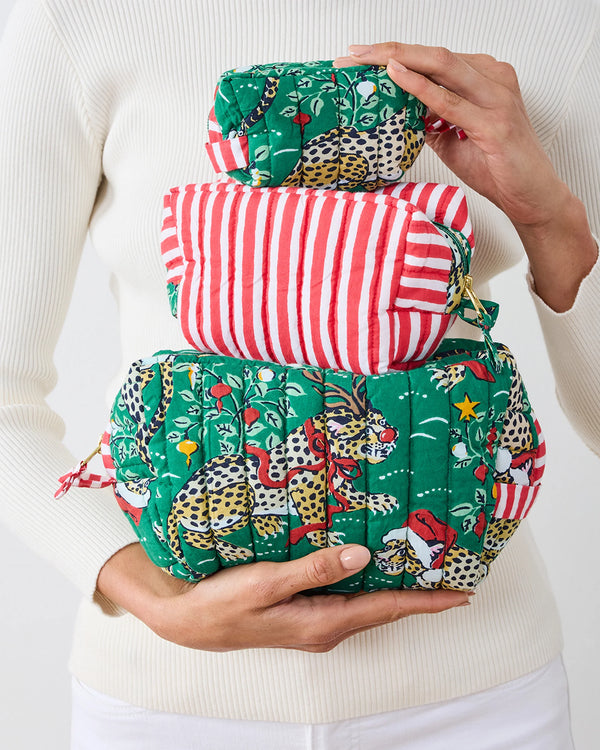 Three's Best Pouch Set in Very Merry Bagheera