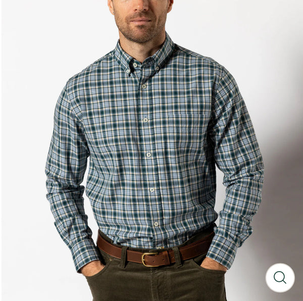 Cotton Twill Sport Shirt
Lanier Plaid Emerald Green