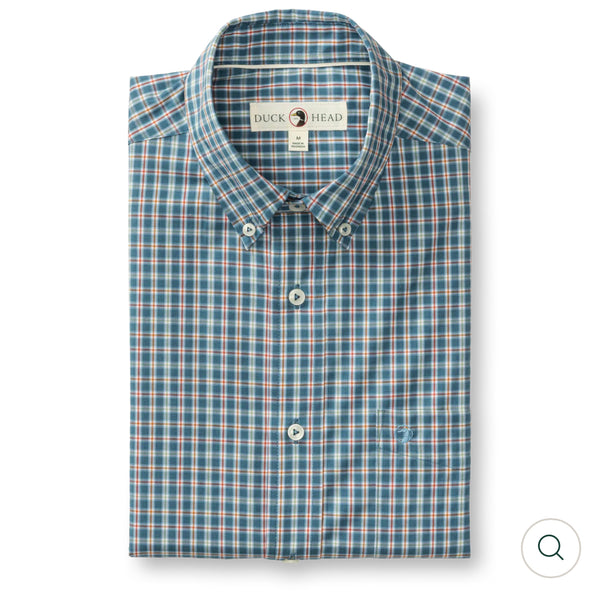 Performance Poplin Sport Shirt
Fallon Plaid Teal Blue