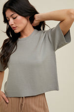 Relaxed Crop Sweater Top