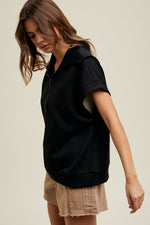 Scuba Half-Zip Top: Onyx