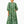 Green Floral Maxi Puff Sleeve Dress W Pockets and Belt
