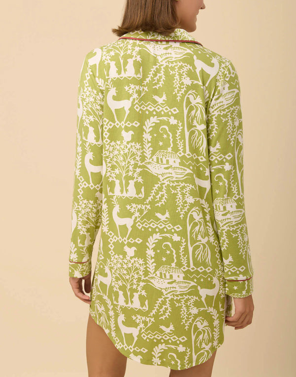 Pajama Sleep Shirt Woodland