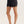 Black Jacquard Scallop Hem Shorts w Rose Pattern