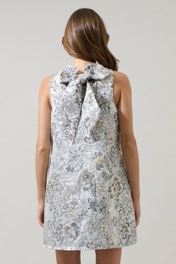 Jaiyana Jacquard Benson Trapeze Mini Dress