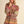 Purple & Olive Border Print Button Down Mini Dress