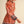 Mandarin Salmon Floral Border Print Belted Mini Dress