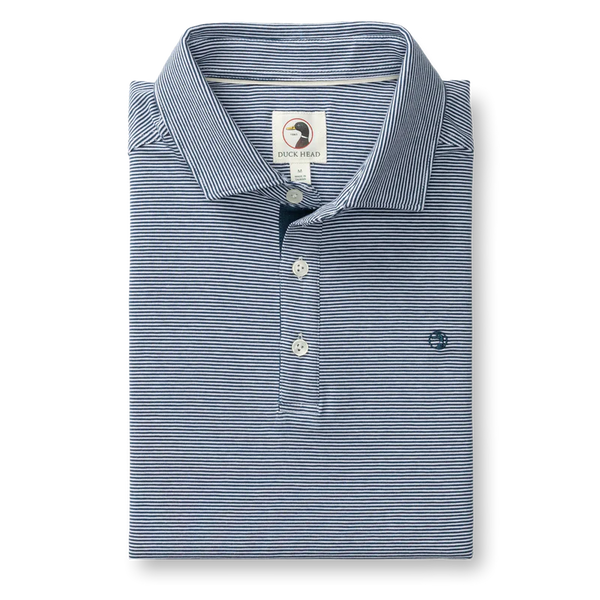 Hanover Pima Cotton Jersey Polo - Mallard Blue