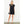 Black Pleated Split Neck Bow Detail Dress