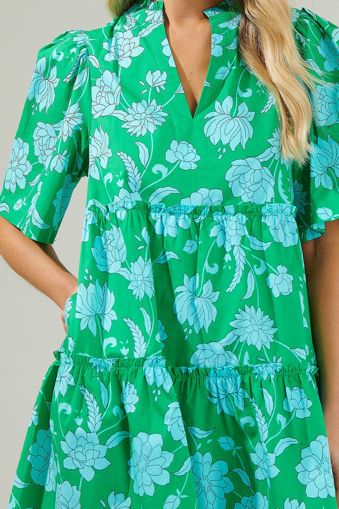 Waterlilly Floral Shift Dress